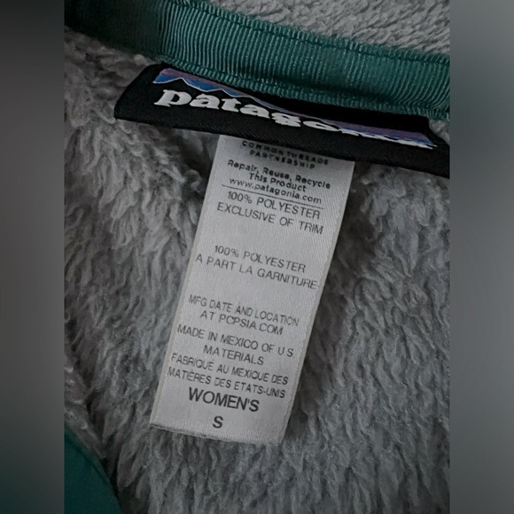 Patagonia re-tool snap-t pullover grey and teal size small great condition - Picture 3 of 5